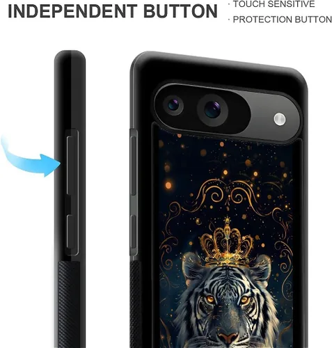 Vista 724 de Compatible con Google Pixel 4A 5G Mobile Case Creative Acrylic Panel trasero Silicona Protección Grip especialmente diseñado para Google Pixel 4A 5G
