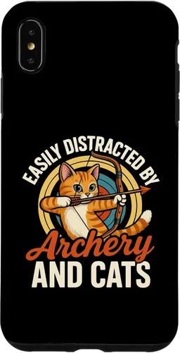 Vista 11 de Funny Cat Parent Gift Easily Distracted by Archery and Cats Case for iPhone 17