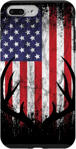 Vista 12 de Deer Hunting American Flag Whitetail Buck Antlers Case for iPhone 17