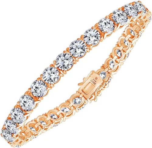 Vista 2 de Tienda Collection Sterling Silver Tennis Bracelet set with Round Cut Infinite Elements Cubic Zirconia
