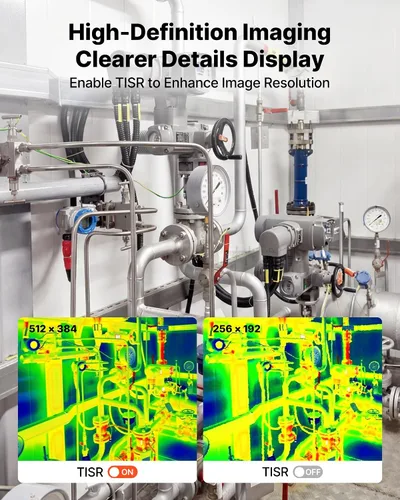 Vista 2 de VEVOR Cámara de imágenes térmicas para Android, 512 x 384 TISR Super Resolución, cámara térmica infrarroja con frecuencia de actualización de 25 HZ