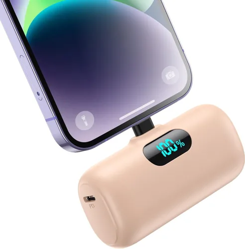 Vista 10 de Cargador portátil pequeño para iPhone 14/13,5000mAh PD cargador de carga rápida, mini batería portátil cargador de teléfono esencial de viaje
