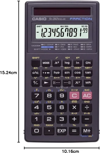 Vista 5 de Calculadora científica Solar fx-260 Casio, Negro