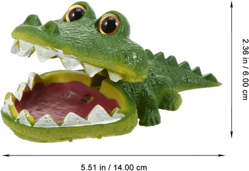 Vista 2 de iplusmile Adornos de pecera, adorno de acuario, decoración de animales, acuario, caimán acuario, decoración de paisaje, decoración de acuario