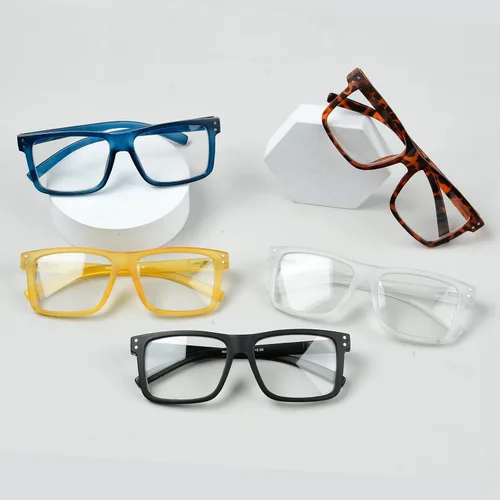Vista 7 de Eyekepper Gafas de lectura fotocrómicas de transición de gran tamaño con marco grande azul +3.5