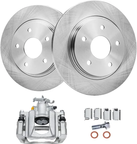 Vista 52 de Detroit Axle - Kit de freno delantero para Toyota RAV4 Prius V Lexus HS250h Scion xB Rotores de freno de disco de 10.83 pulgadas Pinza de freno
