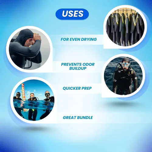 Vista 7 de Scuba Choice Percha para trajes de neopreno y trajes secos: percha resistente para BCD, trajes de neopreno y almacenamiento de equipos de buceo