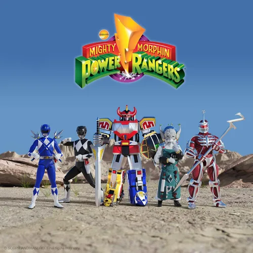 Vista 5 de Super7 Mighty Morphin Power Rangers ULTIMATES! Wave 3 - Figura de acción de Blue Ranger
