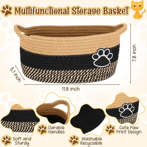 Vista 2 de Sosation Juego de 70 cestas de almacenamiento de Pascua para gatos, juego de juguetes coloridos para gatitos para interiores, incluyendo ratones