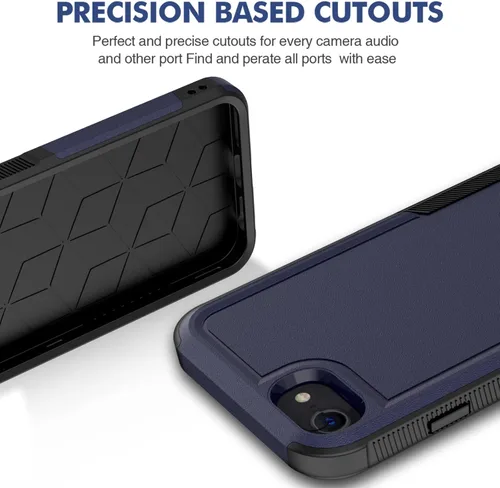 Vista 415 de Jeylly Funda para iPhone SE/Funda para iPhone 5S, Exterior de Plástico Duro que Absorbe Golpes + Interior de Silicona de Goma Defensor contra