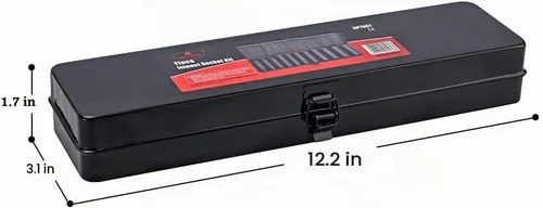 Vista 3 de AEROPRO TOOLS - Juego de llaves de vaso de impacto profundo de 1/2", 11 piezas 6 puntos, tamaños de 3/8 a 1 pulgada, acero Cr-V. Juego de enchufes