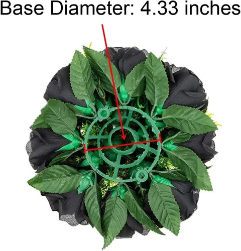 Vista 7 de Centros de mesa de flores para mesas de boda: decoraciones de mesa de Halloween, bolas de flores negras, centros de mesa para compromiso, ceremonia