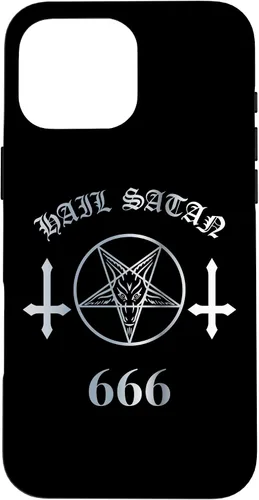Vista 19 de iPhone 16 Upside Down Cross Satanic Pentagram Hail Satan 666 Case