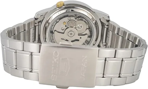 Vista 3 de SEIKO Serie 5 Reloj automático de fecha y día plateado para hombre SNKK09J1, Negro