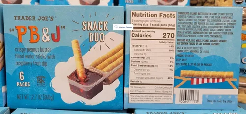 Vista 2 de Trader Joe's PB & J Snack Duo - Paquete de 6 unidades, 12.7 onzas, 12.70 oz (dos cajas)