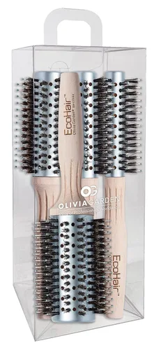 Vista 7 de Olivia Garden EcoHair Combo Vent Cepillo redondo de bambú para el cabello