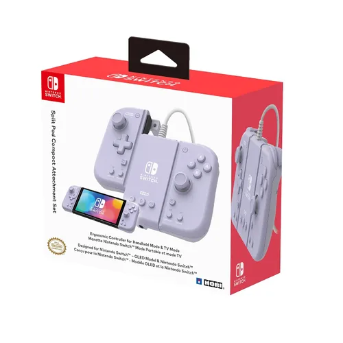 Vista 7 de HORI Split Pad Compact Attachment Set (Lavender) for Nintendo Switch - Officially Licensed By Nintendo