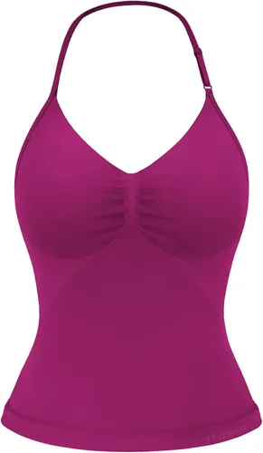 Vista 28 de YEOREO SoftHue Impact Longline Top de Tirantes para Mujer Camiseta sin Mangas Halter para Ejercicio sin Espalda Gimnasio Longline con Correa