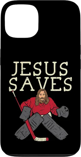 Vista 7 de Jesus Save Ice Hockey Goalie Religious Christian Goaltender Case for iPhone 17