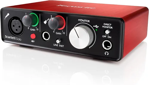 Vista 2 de Focusrite Interfaz de audio USB Scarlett Solo (2.ª generación) con Pro Tools Primero