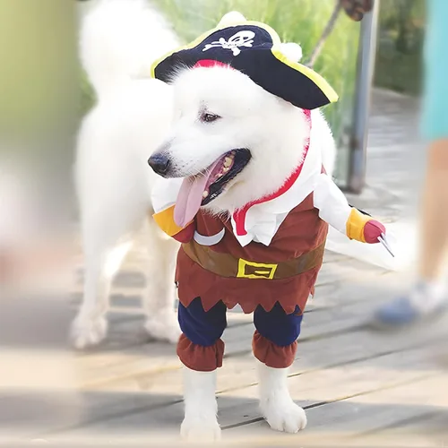 Vista 7 de Disfraz para perro de piratas del Caribe (talla mediana)