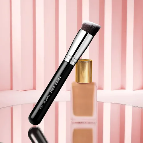 Vista 7 de EIGSHOW - Brocha para base de maquillaje Kabuki de parte superior plana, para líquidos, crema y polvo, mezcla, pulido, punteado, aplicación