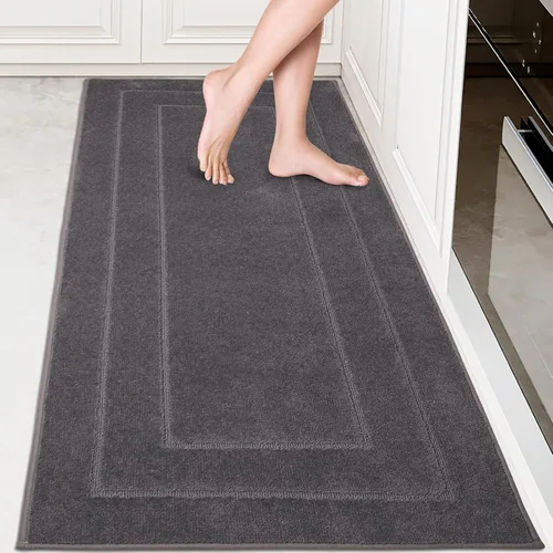 Vista 26 de PURRUGS Alfombra de cocina lavable a máquina, de 24 x 35.5 pulgadas, antideslizantes, antideslizantes, tapetes de pie suaves y superabsorbentes