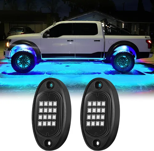 Vista 9 de 1 Cápsula de Repuesto para Cápsula Dañada para Luces de Roca LED RGB Segmentadas de 12v Luz Inferior Multicolor Impermeable de Neón para Jeep