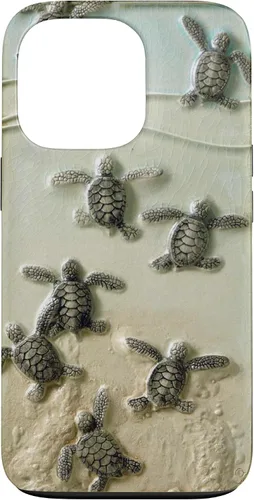 Vista 10 de Funda para iPhone 17, diseño de tortugas marinas color verde bebé