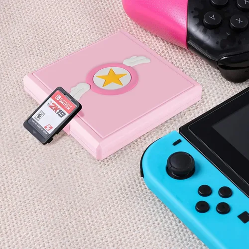 Vista 5 de Linkidea Game Card Case Compatible with Nintendo Switch NX NS, Hard Shell Protective Storage Carrying Box with 12 Card Slots and 12 Micro SD Card