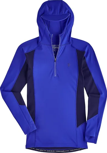Vista 8 de Coolibar UPF 50+ - Protector solar con capucha para hombre, Aqua