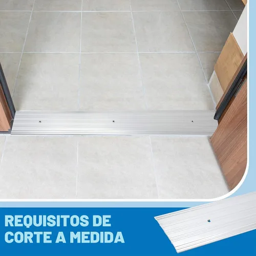 Vista 4 de Tandefio 2 unids 4" X 1/4" X 36" aluminio Saddle puerta umbral, plata Plateado