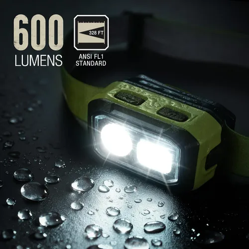 Vista 7 de Mossy Oak - Linterna frontal de 600 lúmenes, doble potencia con sensor de movimiento e imán Dual Power Source, Magnetic Base, Dimmable Design