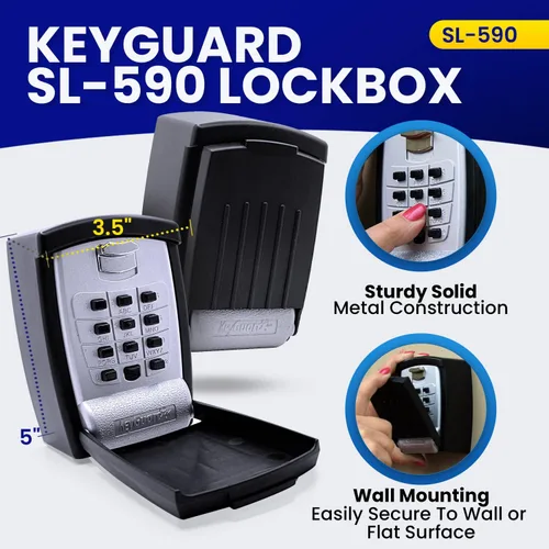 Vista 2 de Caja de seguridad con botones KeyGuard, SL-590