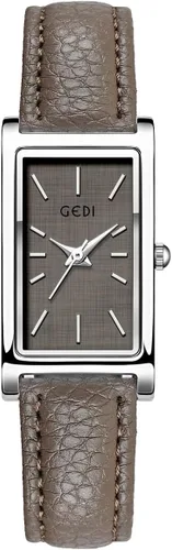 Vista 8 de FANMIS Reloj de pulsera vintage para mujer, clásico, rectangular, analógico, de cuarzo, ultradelgado, brazalete de moda, reloj de negocios