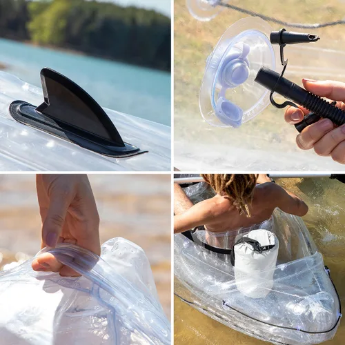 Vista 12 de Kayak Hinchable Transparente con Accesorios Paros InnovaGoods 312 cm 2 plazas