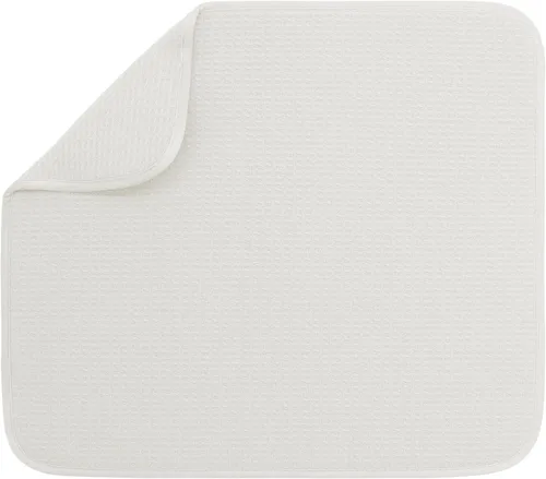 Vista 10 de S&T INC. Tapete de microfibra para secado de platos, reversible y absorbente para cocina, de 16 x 18 pulgadas, color negro
