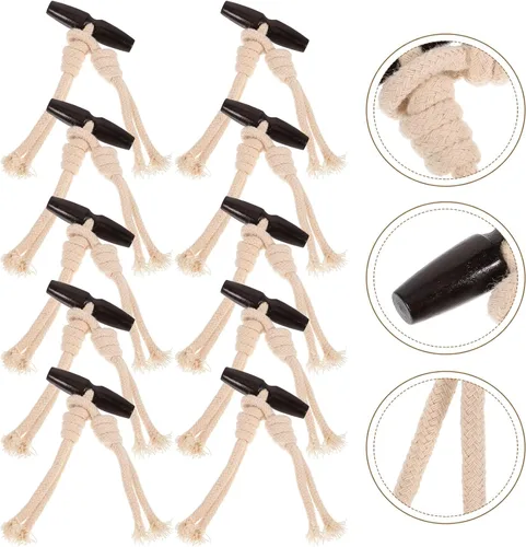 Vista 9 de EXCEART Retro Decor 10 pares de decoración de madera cárdigan sujetador botones de palanca botones abrigo costura cierre ropa retro ropa palanca