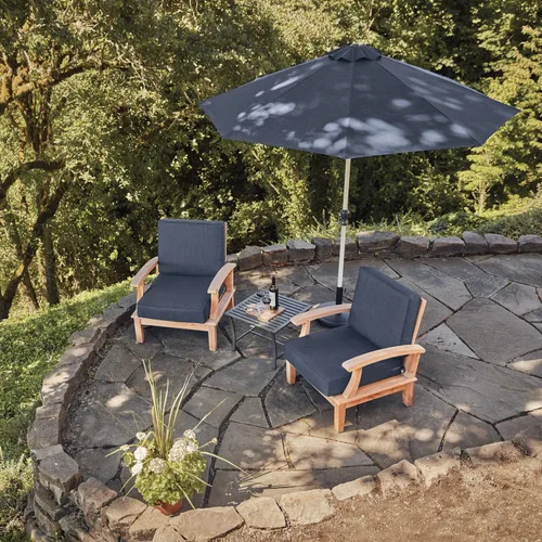 Vista 5 de Classic Accessories Montlake - Funda de cojín para banca de patio, Índigo jaspeado