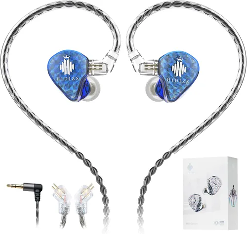 Vista 9 de Hidizs MS1 Galaxy IEM - Auriculares para juegos con doble motor magnético para sonido envolvente para juegos con cable, micrófono en línea, cable