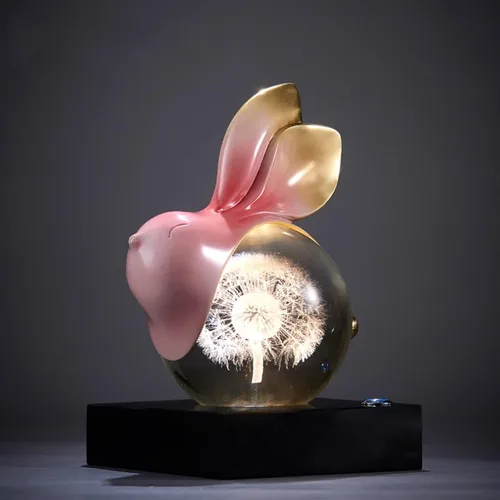 Vista 6 de Estatua china de feng shui, escultura de estatua de animal, adorno luminoso de bola de cristal, adornos decorativos de escritorio para sala