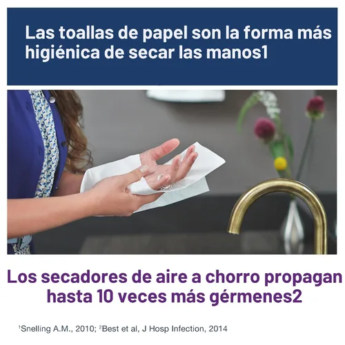 Vista 3 de Tork - Toalla de papel entredoblada H2, universal, 100% fibras recicladas, 16 x 250 toallas, MB540A Compatible con dispensadores H2, 1 capa