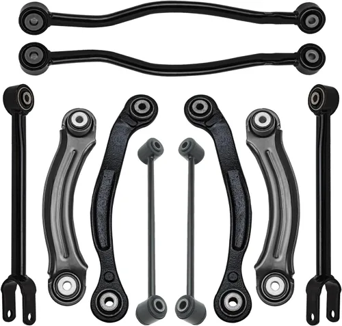 Vista 135 de Detroit Axle - Kit de suspensión delantera de 10 piezas para Chevrolet Trailblazer GMC Envoy 2004-2007 2005 2006 Soportes de brazo de control