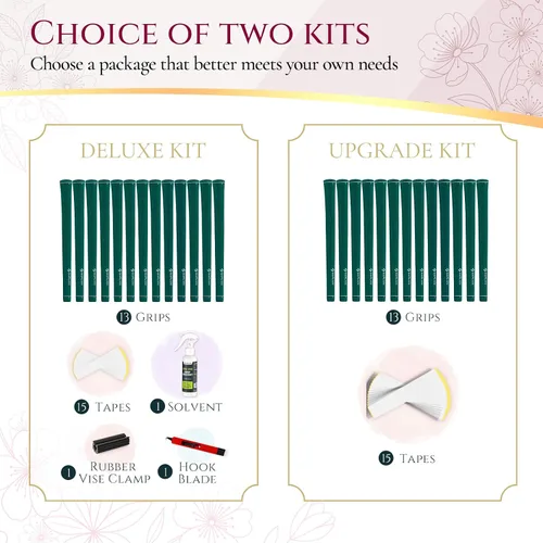 Vista 5 de SAPLIZE Empuñaduras de golf exclusivas para mujer, paquete de 13 empuñaduras de goma suave con diseño cónico optimizado, cómodos y absorbentes