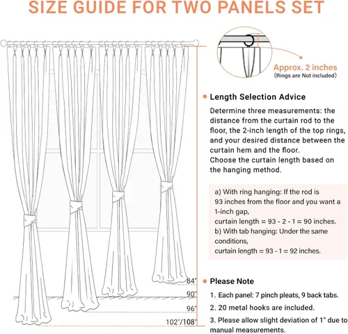 Vista 3 de 100% Blackout Shield Cortinas opacas con textura y aspecto de lino de 72 pulgadas de largo, juego de 2 paneles de cortinas opacas de lino sintético