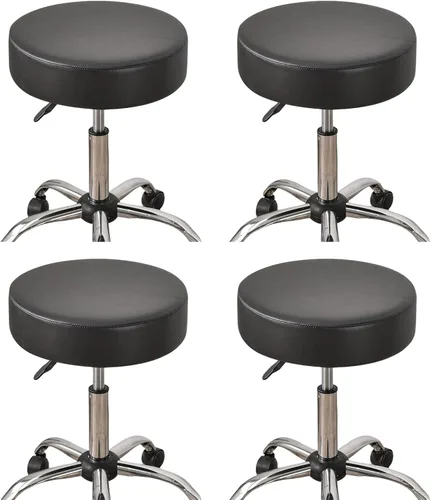 Vista 41 de HAOYONG Juego de 2 fundas redondas para taburetes de bar, impermeables, de poliuretano, fundas elásticas para taburetes de bar, fundas para sillas