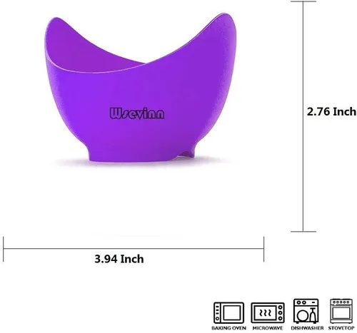 Vista 3 de Cocedor de huevos escalfados, tazas de silicona para cazar huevos escalfados con soportes de anillo, taza antiadherente para cocinar huevos