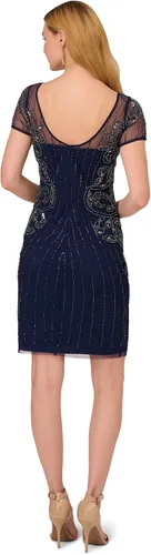 Vista 2 de Adrianna Papell Vestido corto con cuentas para mujer