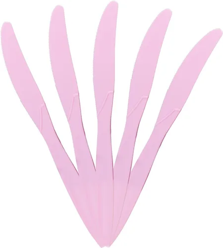 Vista 13 de JAM Paper Premium Utensils Party Pack - Cuchillos de plástico - Fucsia rosa intenso - 48 cuchillos desechables/paquete