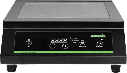 Vista 12 de Restaurantware -Kitchen Tek - Placa de inducción de 1800 W, 1 placa eléctrica con sensor táctil - 140F a 465F, 10 ajustes de potencia, estufa